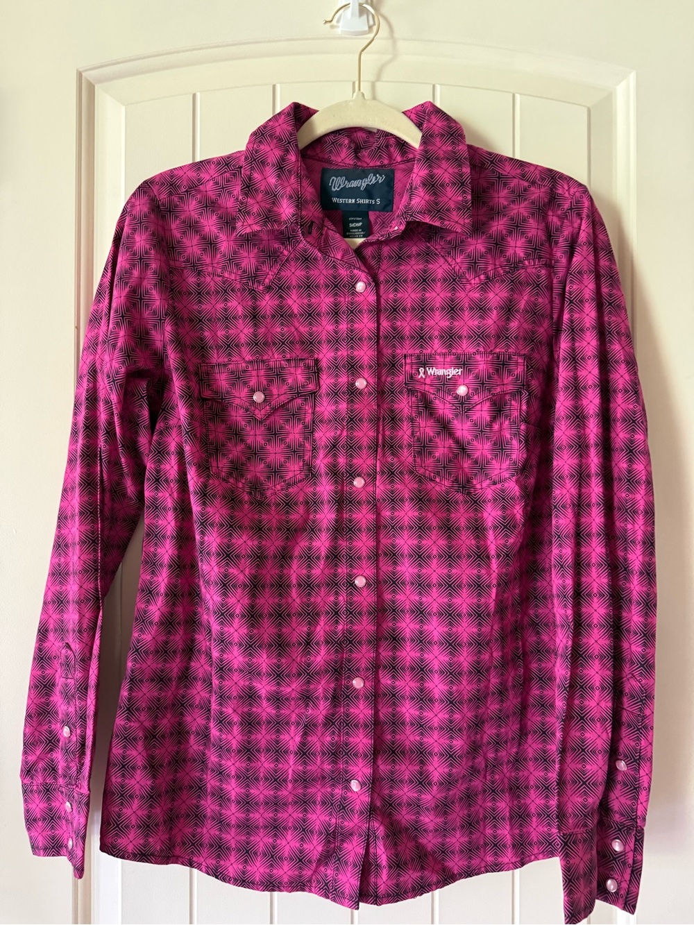 Wrangler 'Tough Enough to Wear Pink' Western Snap Shirt Breast Cancer Awareness
